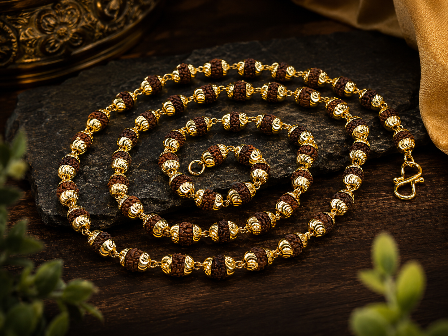 Spiritual Rudraksha Necklace-JS-SNC-0010