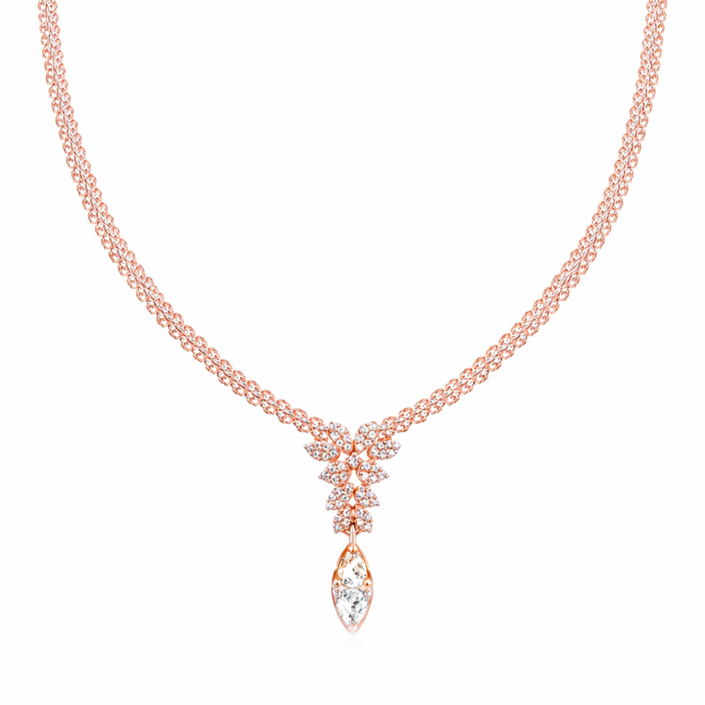 Heartfall Crystal Drop Necklace