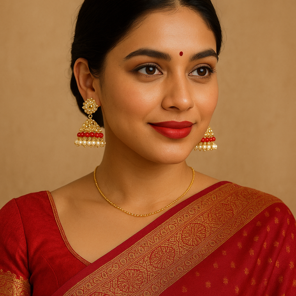 Jazz And Sizzle Kundan Studded Gold Plated Earrings