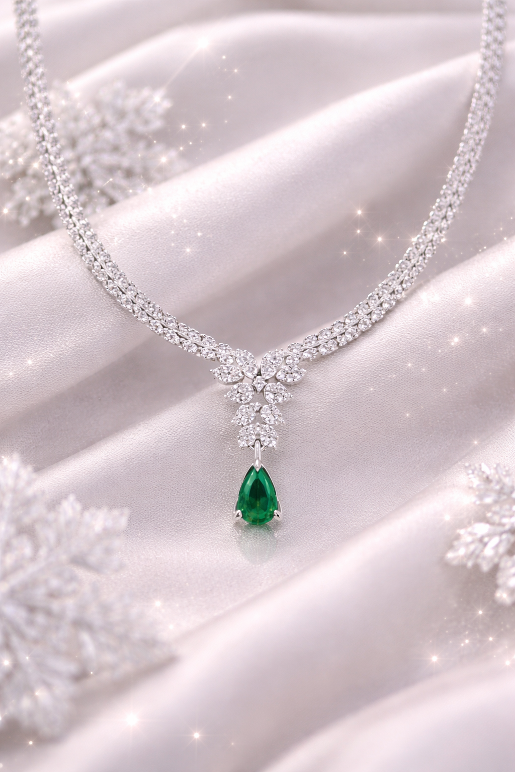 Opulent Green Crystal Necklace