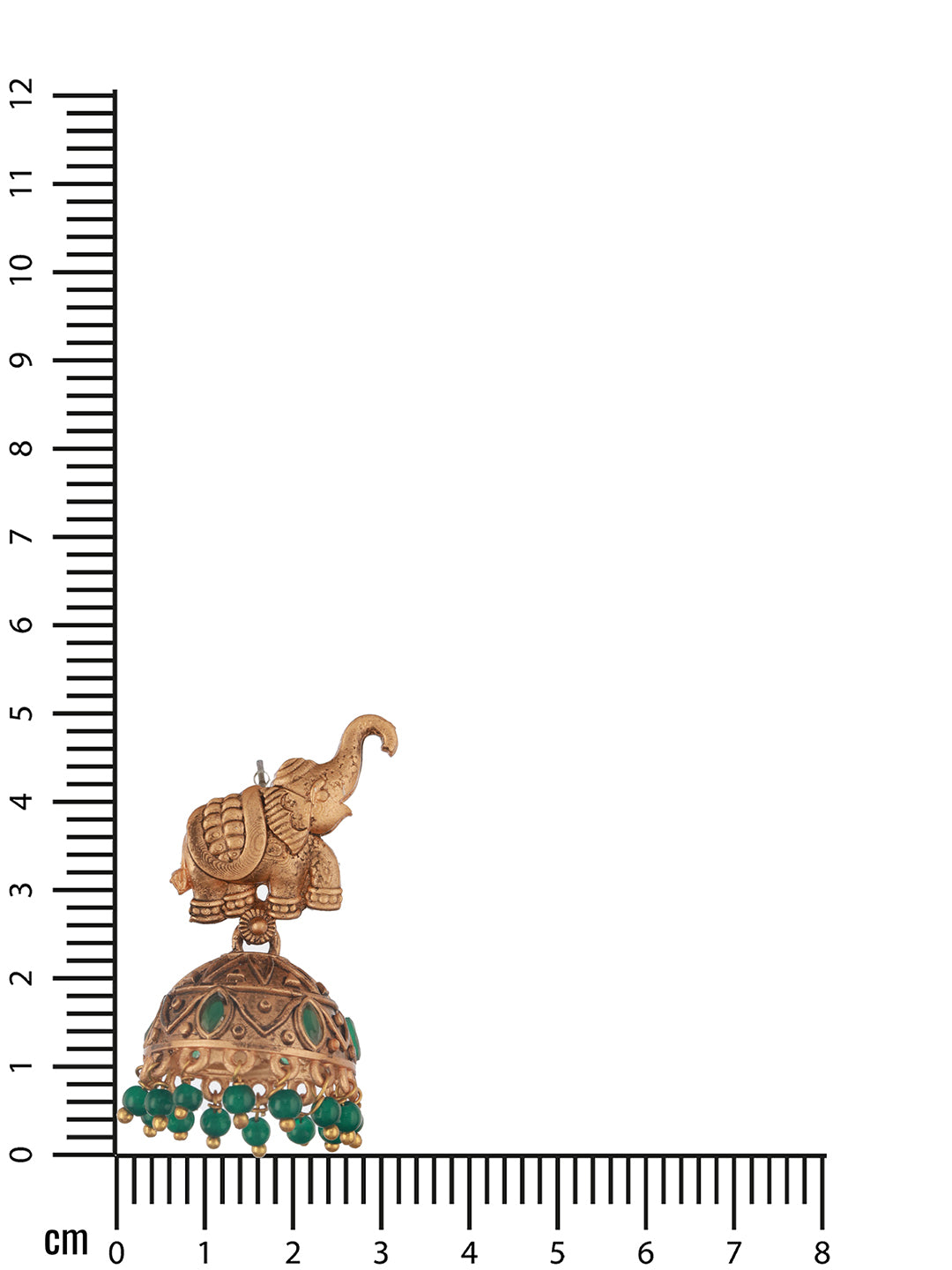 Jazz and Sizzle Gold-Plated Artificial Stones-Studded & Beaded Jhumka Earrings