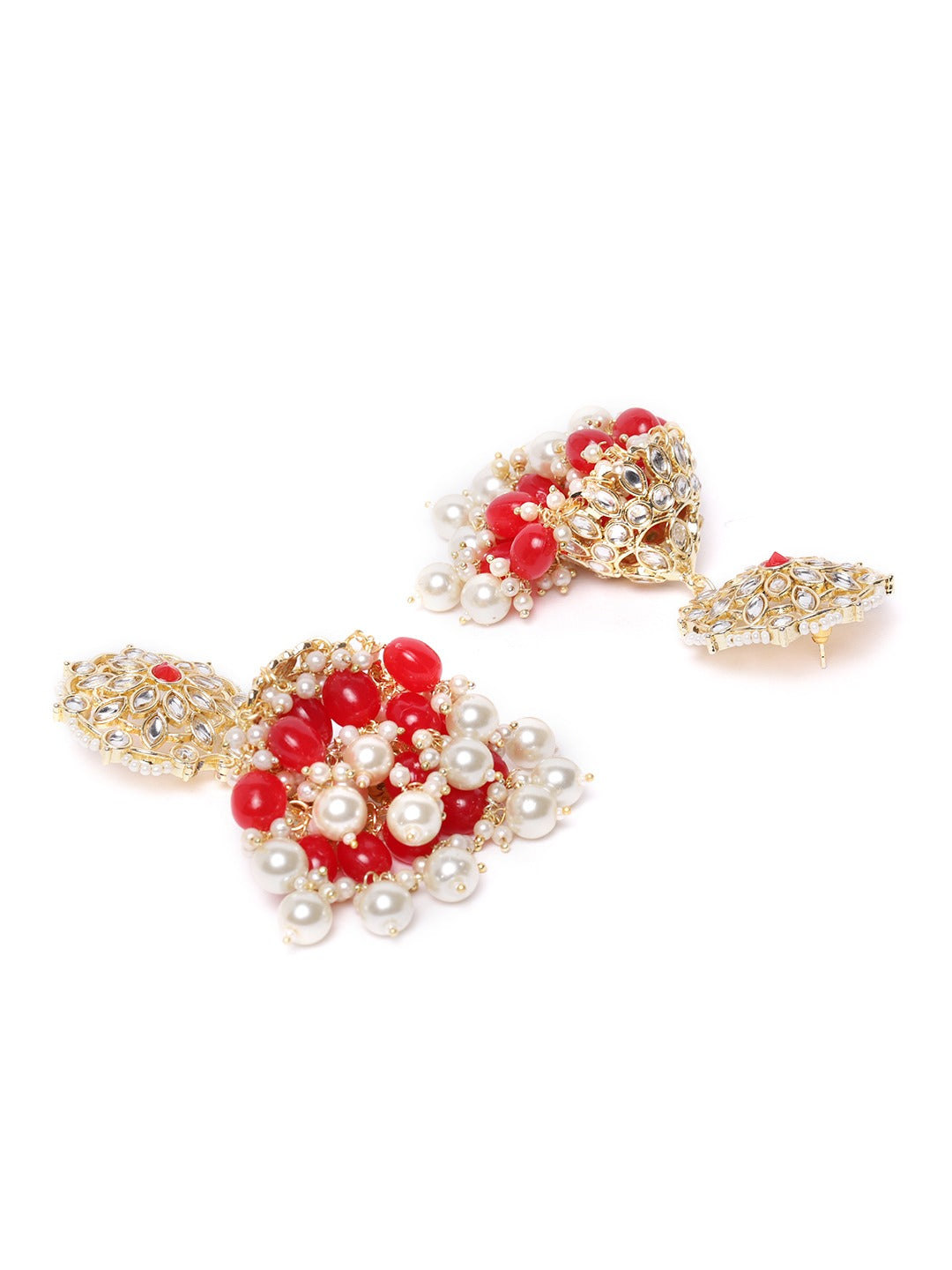 Jazz And Sizzle Kundan Studded Gold Plated Earrings