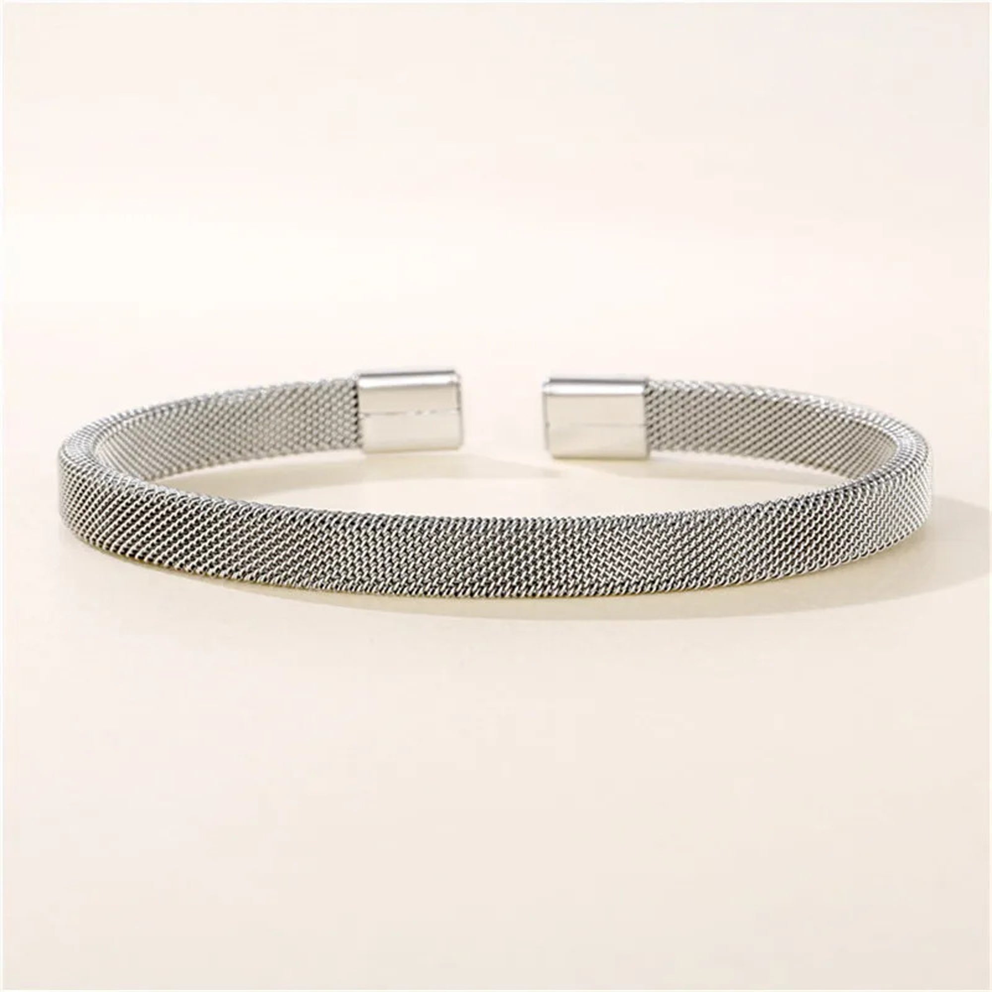 Jazz and Sizzle Men Silver-Plated Cuff Bracelet