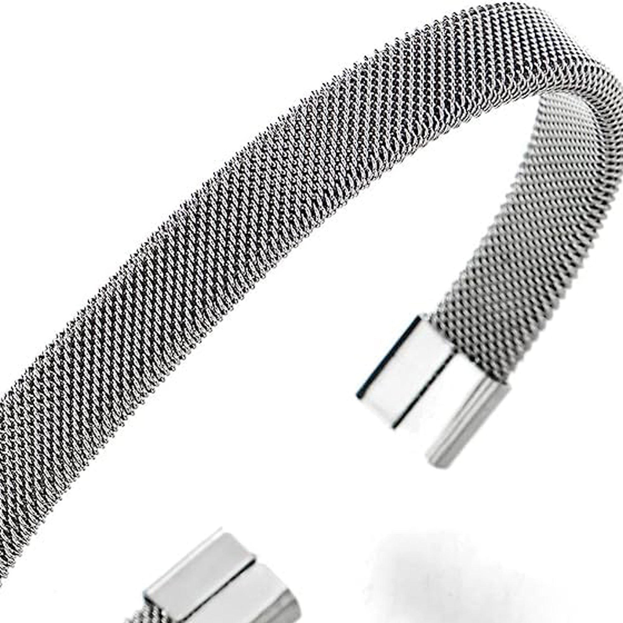Jazz and Sizzle Men Silver-Plated Cuff Bracelet