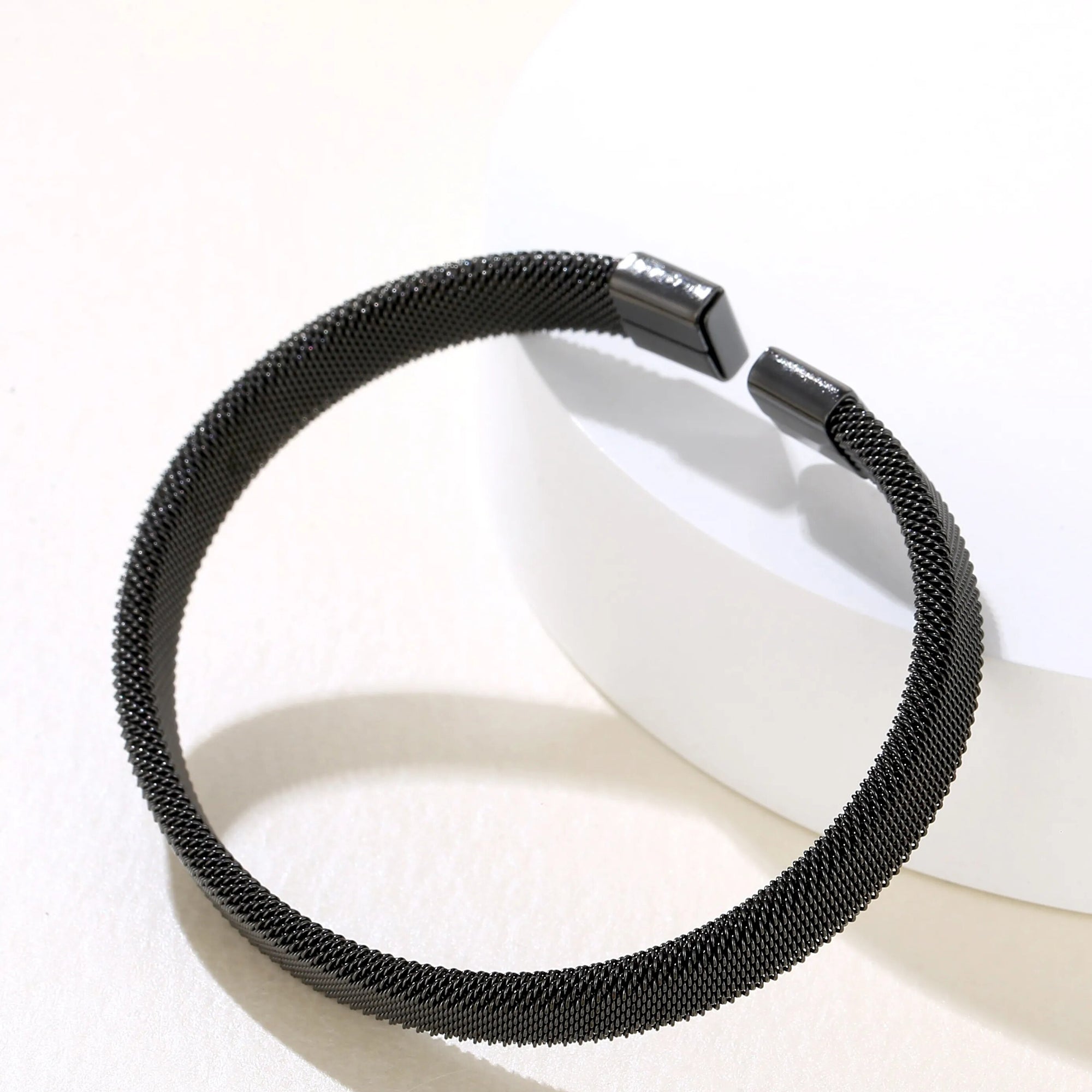 Jazz and Sizzle Men Black-Plated Kada Bracelet