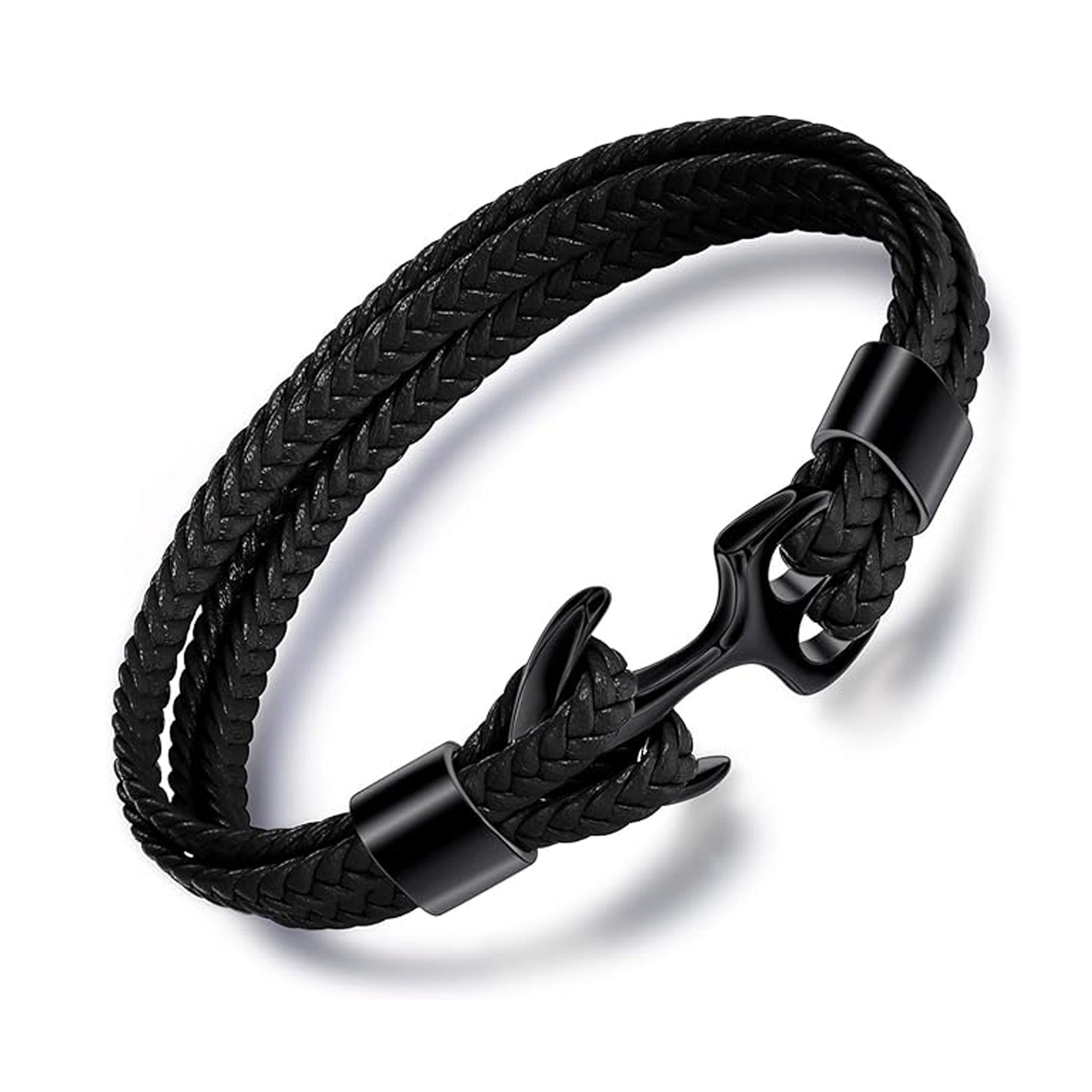 Jazz and Sizzle Men Leather Wraparound Bracelet