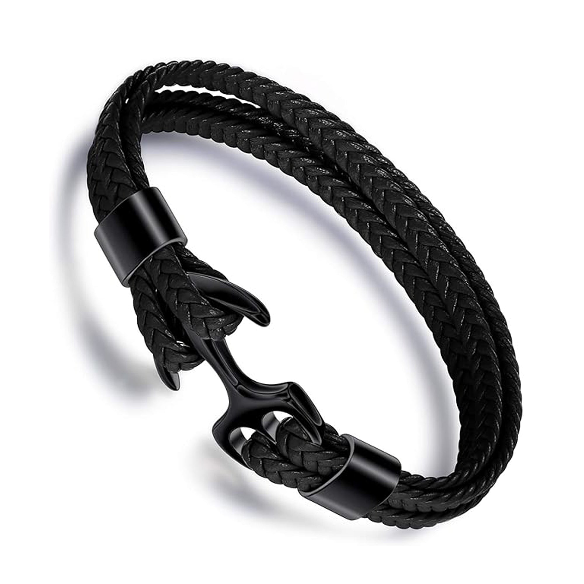 Jazz and Sizzle Men Leather Wraparound Bracelet