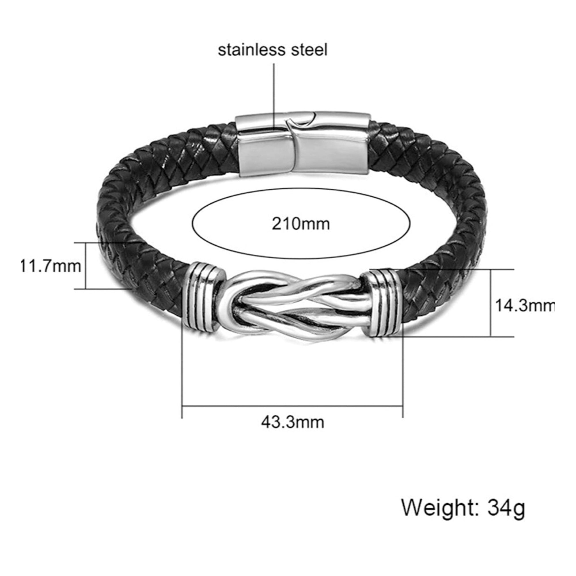 Jazz and Sizzle Men Black & Silver-Toned Oxidized Bangle-Style Bracelet