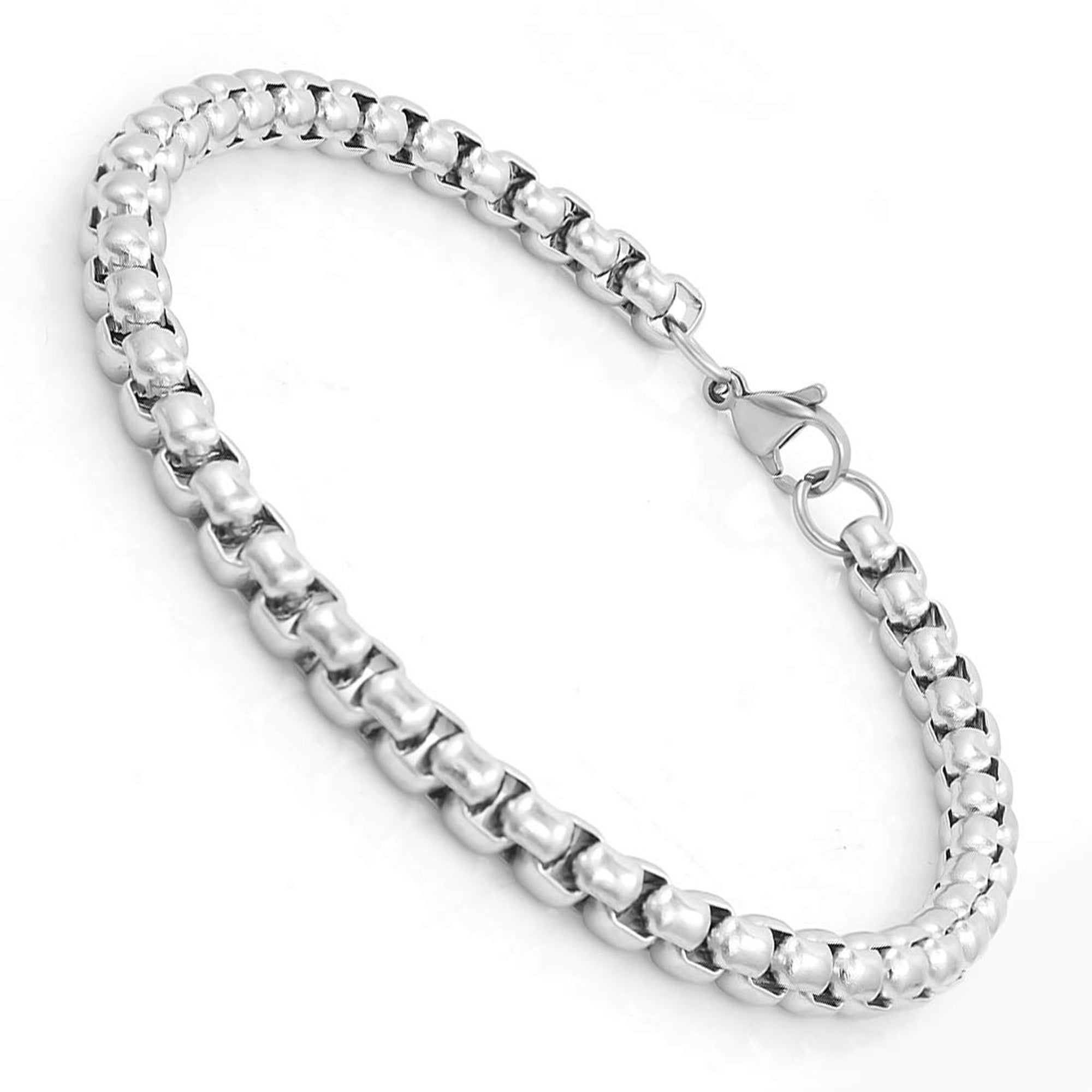 Jazz and Sizzle Men Silver-Plated Link Bracelet