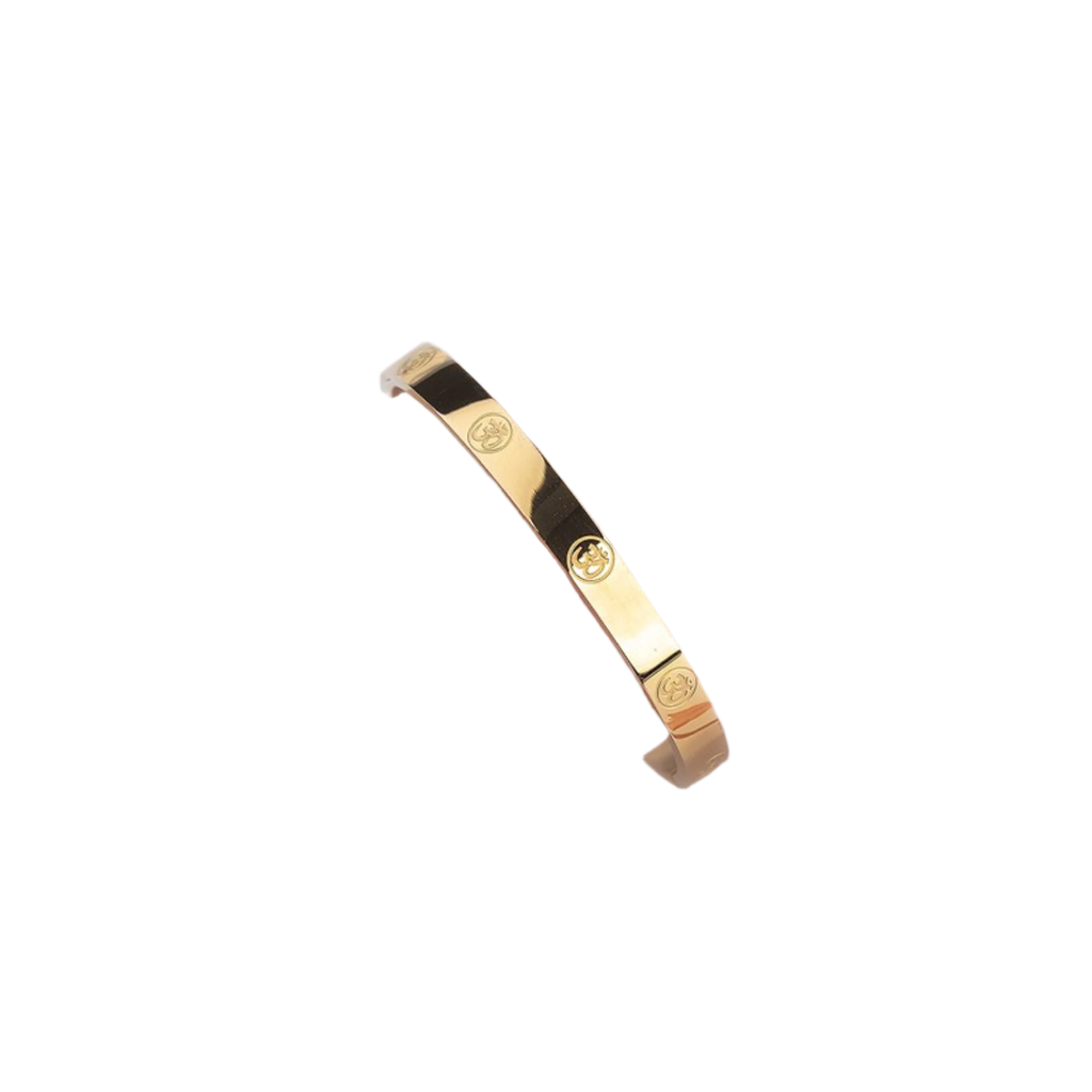 Jazz and Sizzle Men Temple Gold-Plated Kada Bracelet