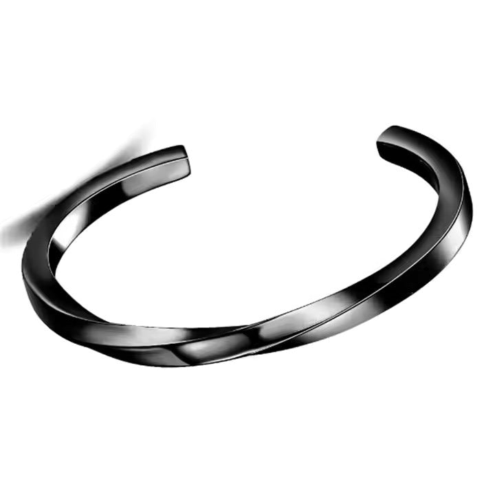Jazz and Sizzle Men Black-Plated Kada Bracelet