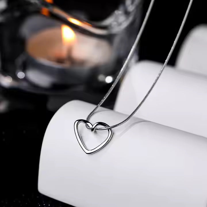 Jazz and Sizzle Silver Plated Heart Dainty Necklace