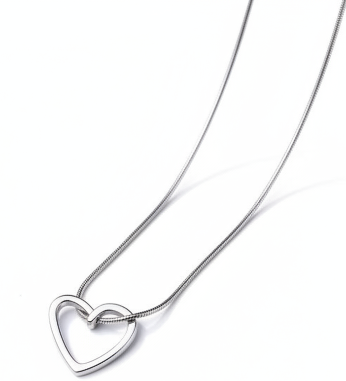 Jazz and Sizzle Silver Plated Heart Dainty Necklace