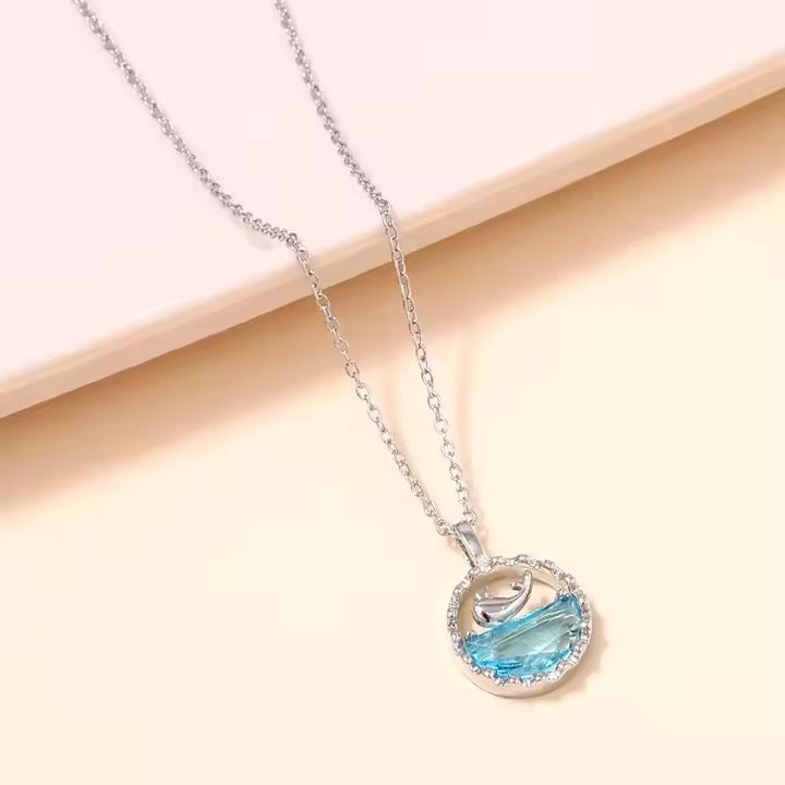 Jazz and Sizzle Silver Plated Stainless Steel Ocean Chain Necklace