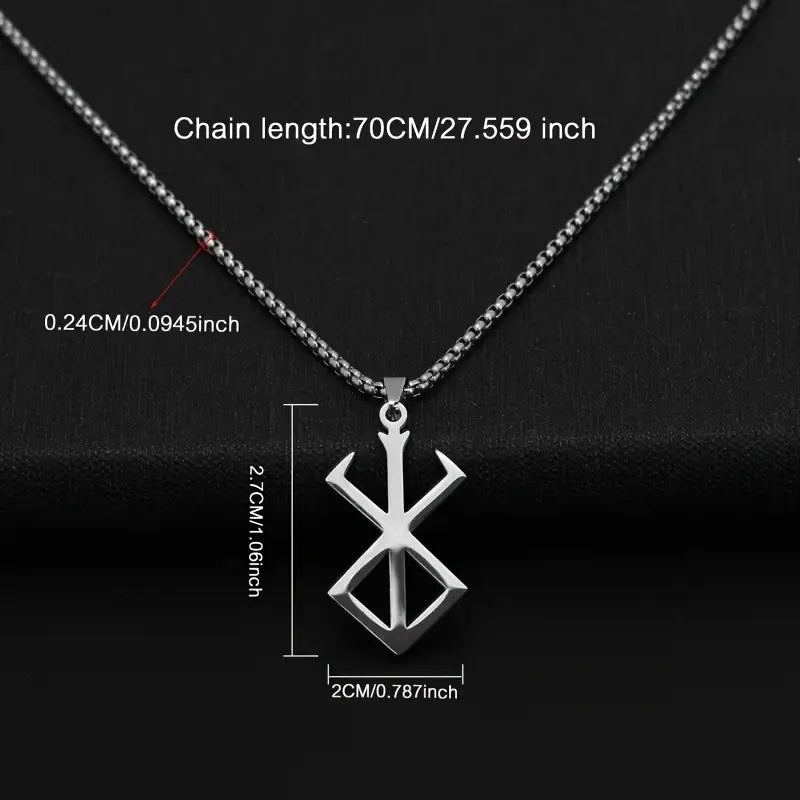 Jazz and Sizzle Silver Plated Anime Cosplay Stainless Steel Pendant with Chain