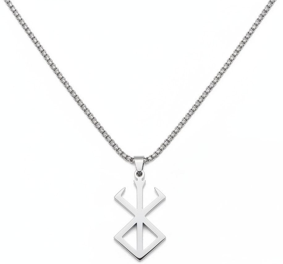 Jazz and Sizzle Silver Plated Anime Cosplay Stainless Steel Unisex Pendant with Chain