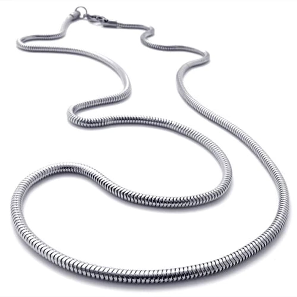 Jazz And Sizzle Silver Plated Snake Chain/Necklace for Men/Women