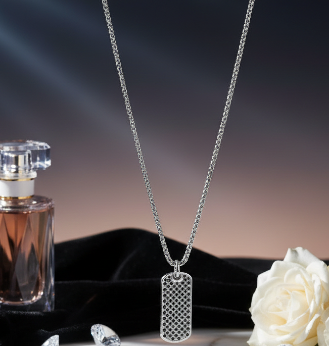 Jazz And Sizzle Cubic Zirconia Studded Necklace New Design Pendant Chain