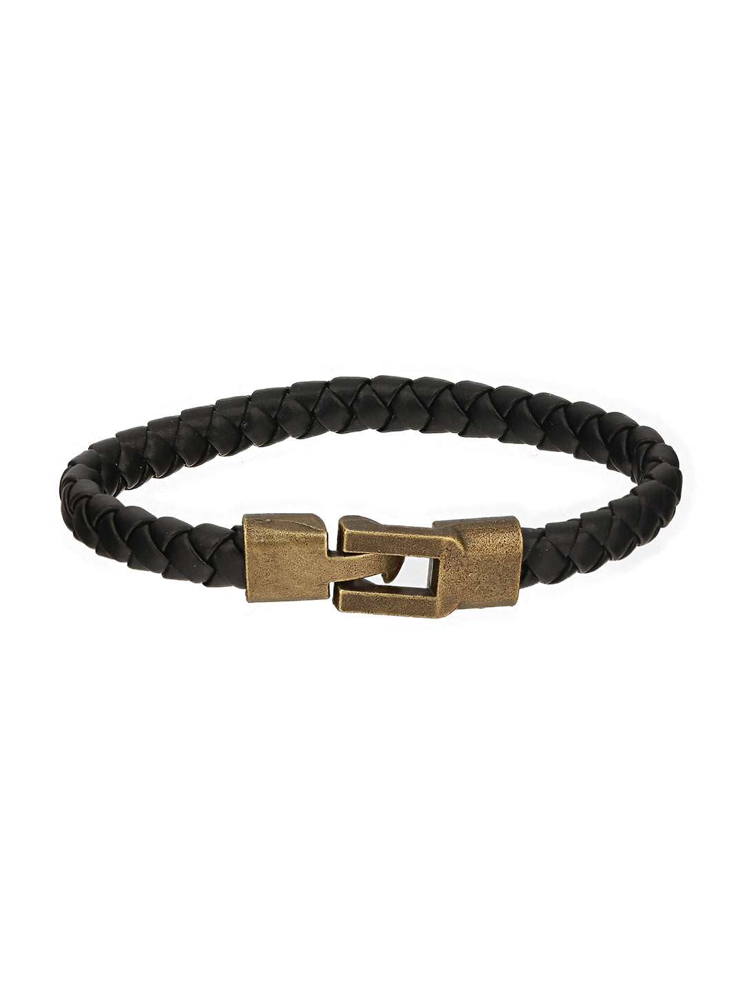 Men Pack of 3 Black Elasticated & Handcrafted Bracelets - Jazzandsizzle