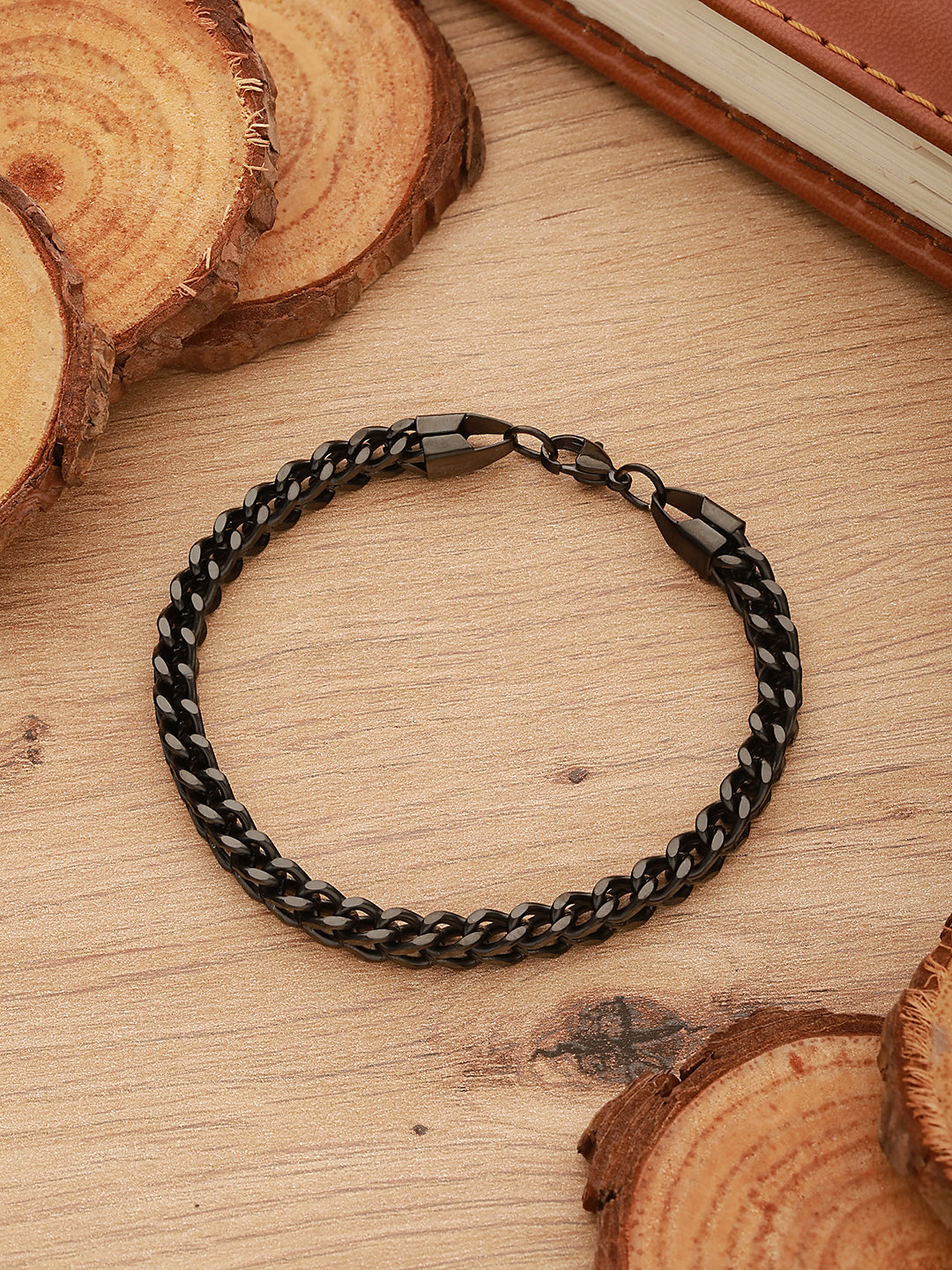 Jazz And Sizzle Set of 2 Mens Black-Plated Link Bracelet