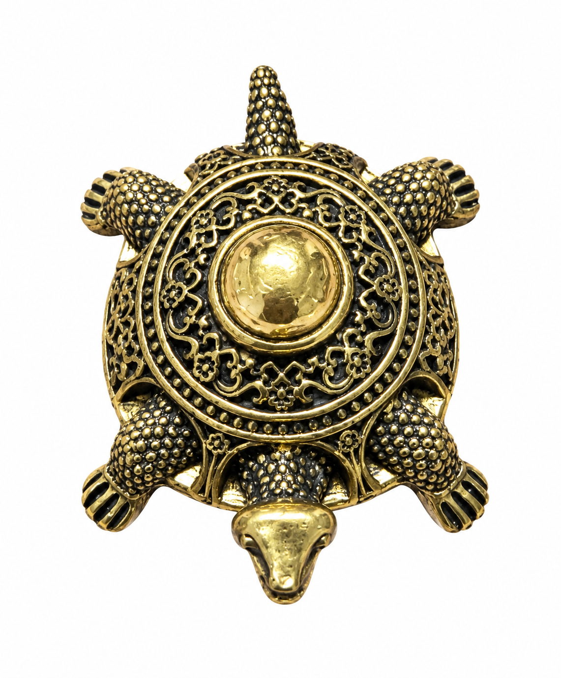 Antique Gold-Toned Brass Vastu Tortoise IdolJS-IDL-017