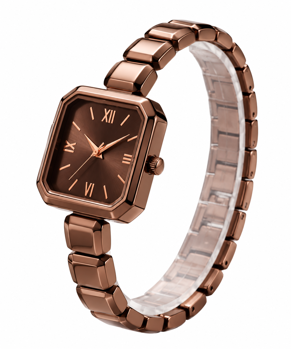 Rose Gold Luxe Square Dial Watch for Women- WJ-JS26-LD0037