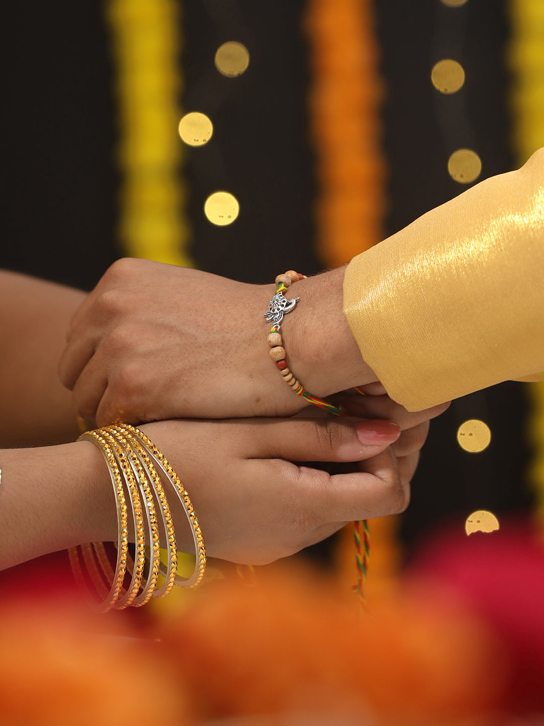 Jazz And Sizzle Set Of 2 Peacock Shaped Bhaiya Bhabhi Tasseled Rakhi