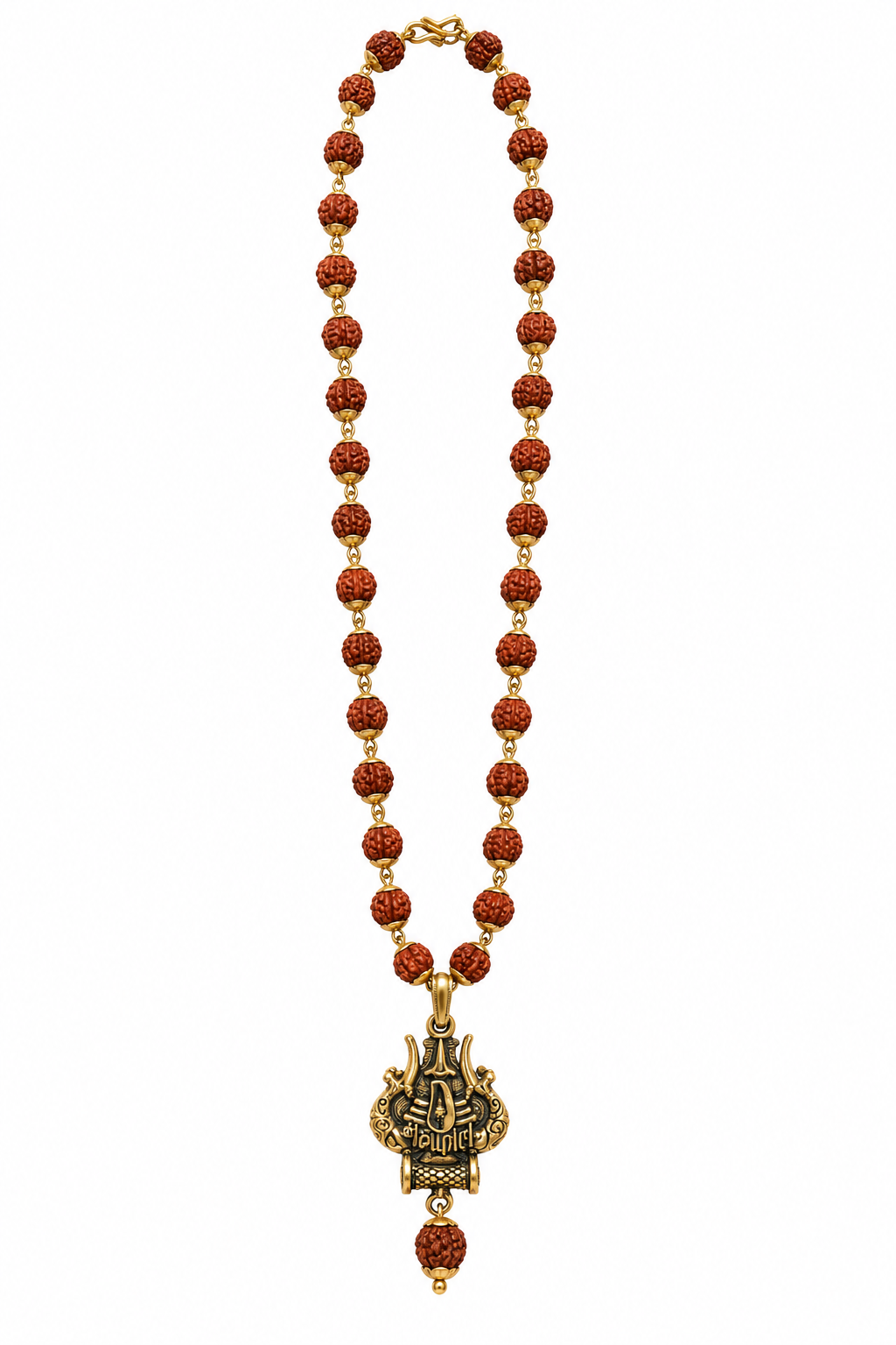 Original Rudraksha Mala with Shankar Pendant JS-SNL-040