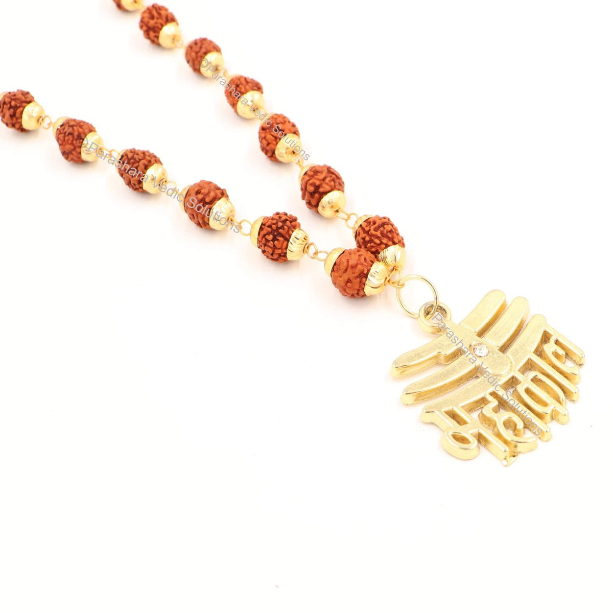 Original Rudraksha Mala with Brass Plated Mahakal Locket for Men- JS-SNL-039