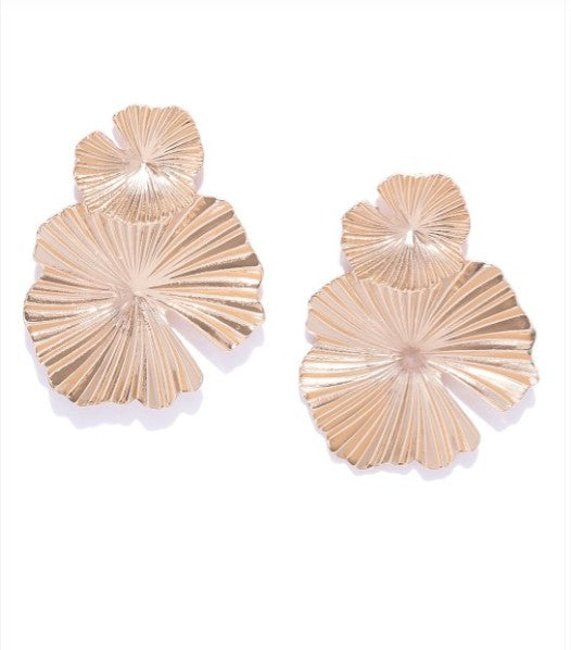Jazz And Sizzle Gold-Plated Floral Drop Earrings