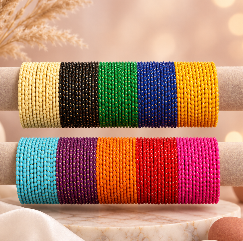 Multi-Color Set of 144 Bangles for Women and Girls Bangles