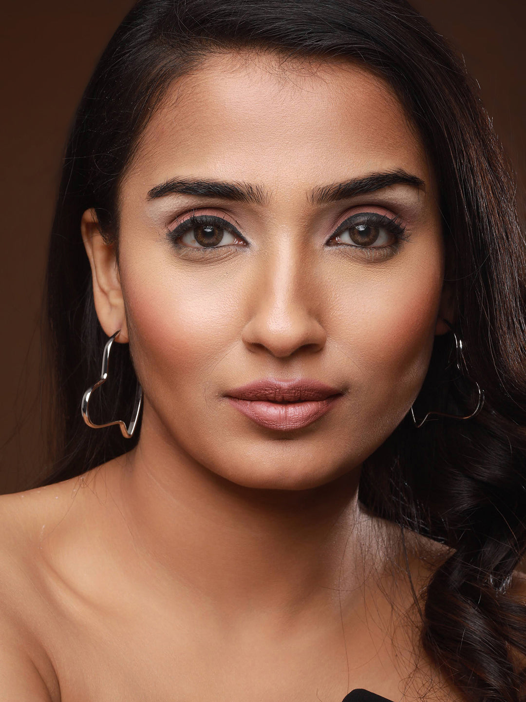 Silver-Plated Heart Shaped Hoop Earrings - Jazzandsizzle