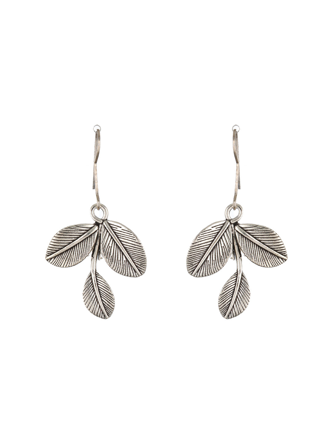 Set Of 2 Silver Plated Contemporary Drop Earrings - Jazzandsizzle