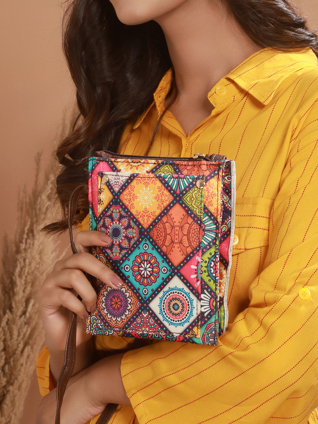 Ethnic Motifs Printed Sling Bag - Jazzandsizzle