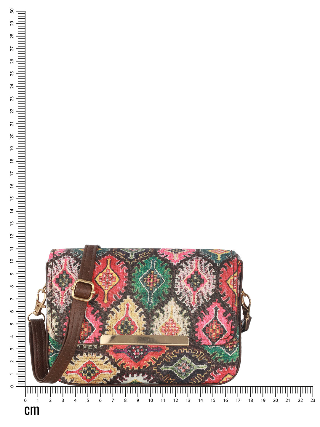 Ethnic Motifs Printed Structured Sling Bag - Jazzandsizzle