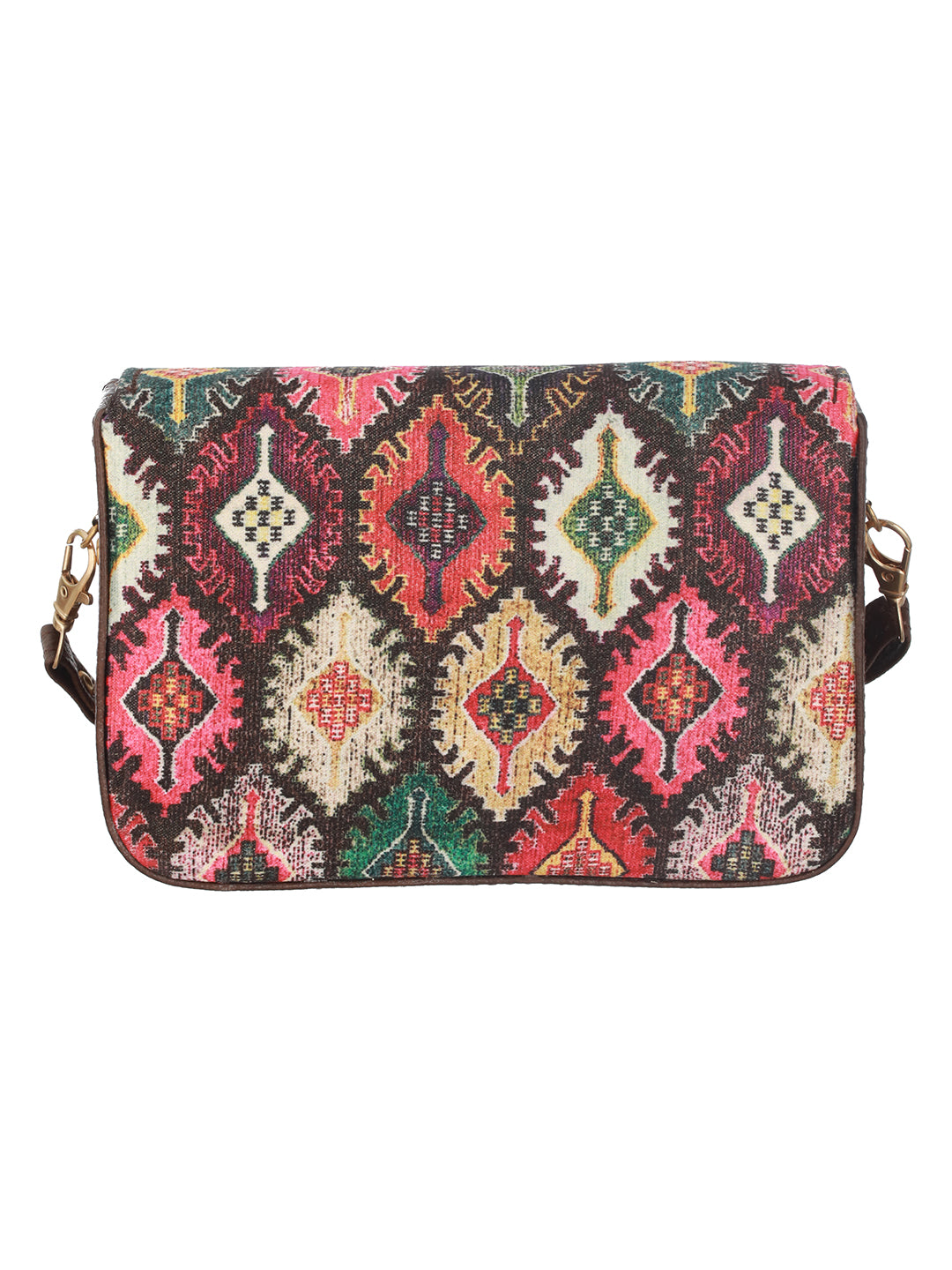 Ethnic Motifs Printed Structured Sling Bag - Jazzandsizzle