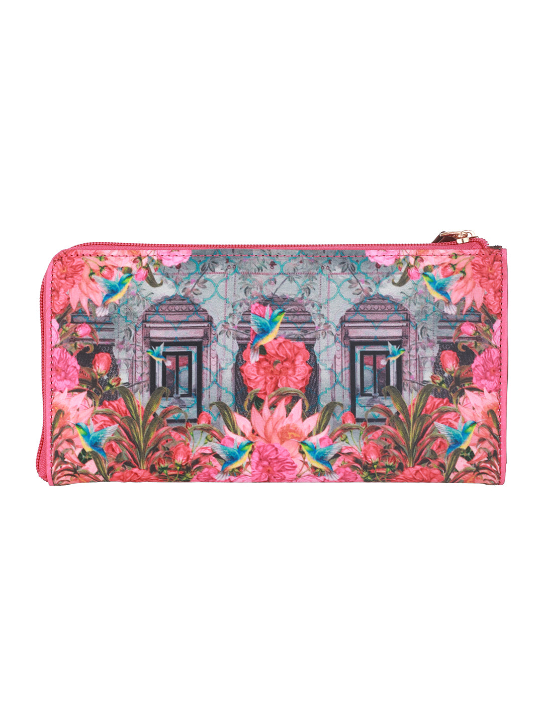 Floral Printed Zip Around Wallet - Jazzandsizzle
