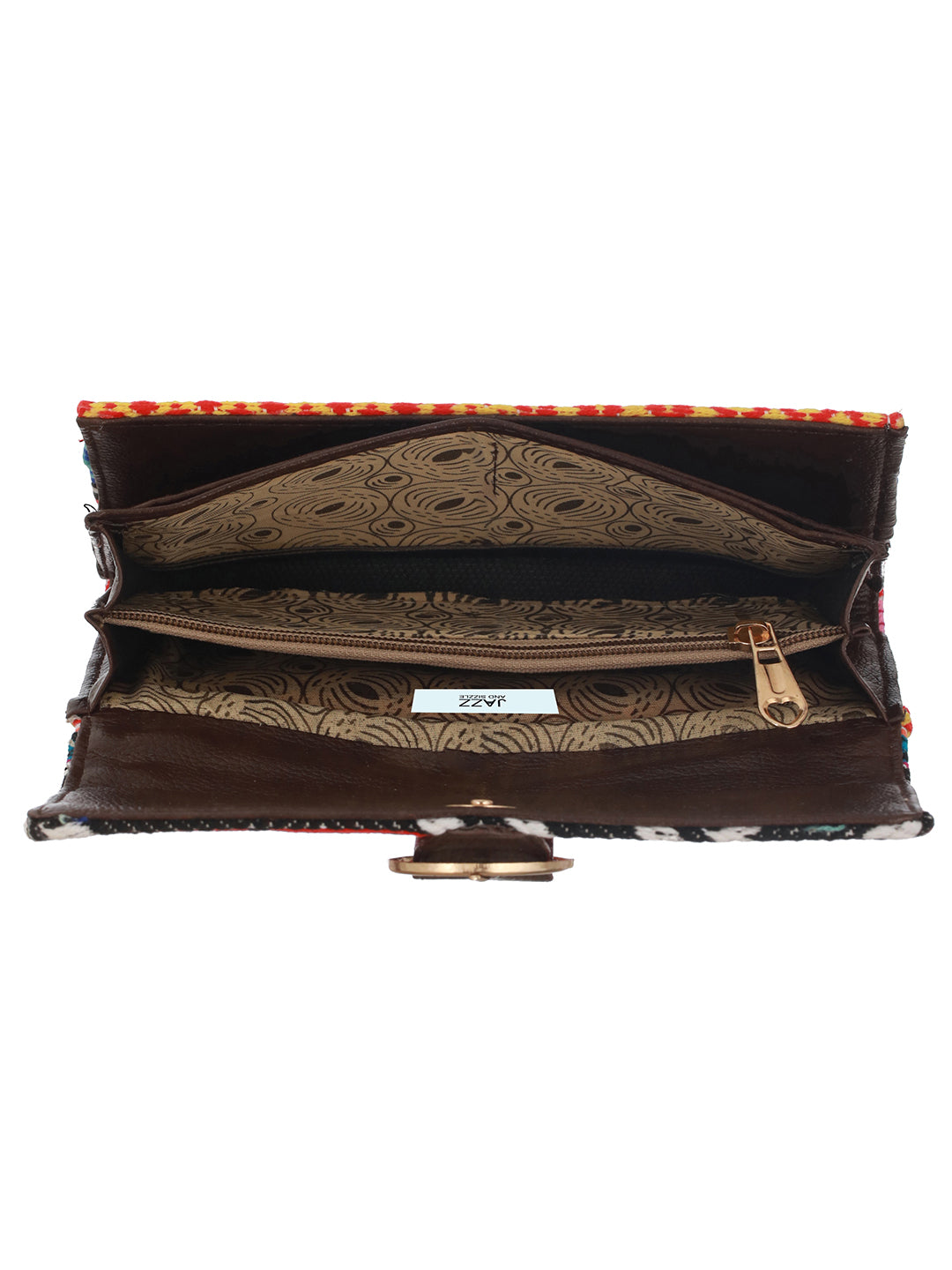 Women Pink & Brown Printed Two Fold Wallet - Jazzandsizzle