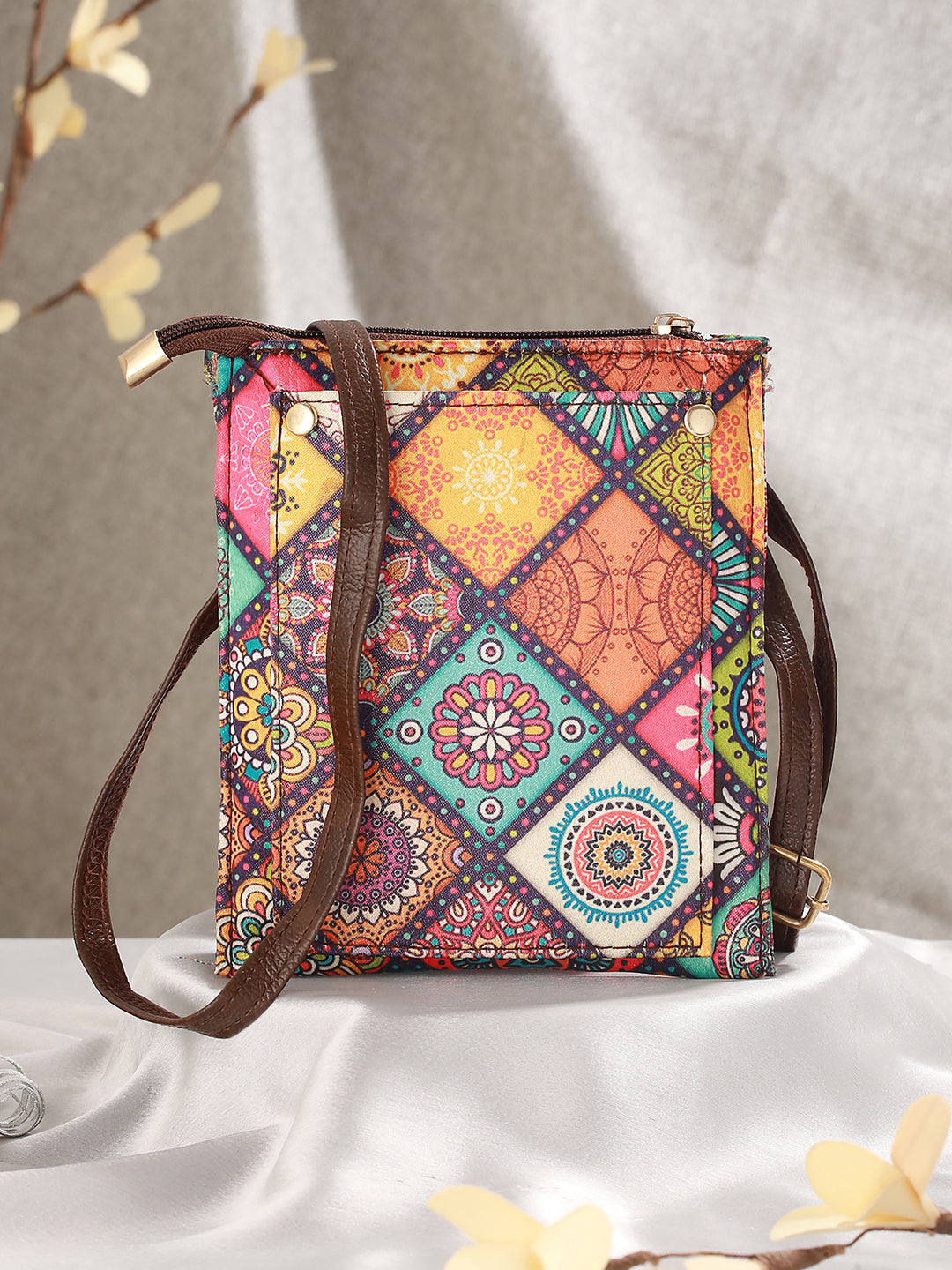 Ethnic Motifs Printed Sling Bag - Jazzandsizzle