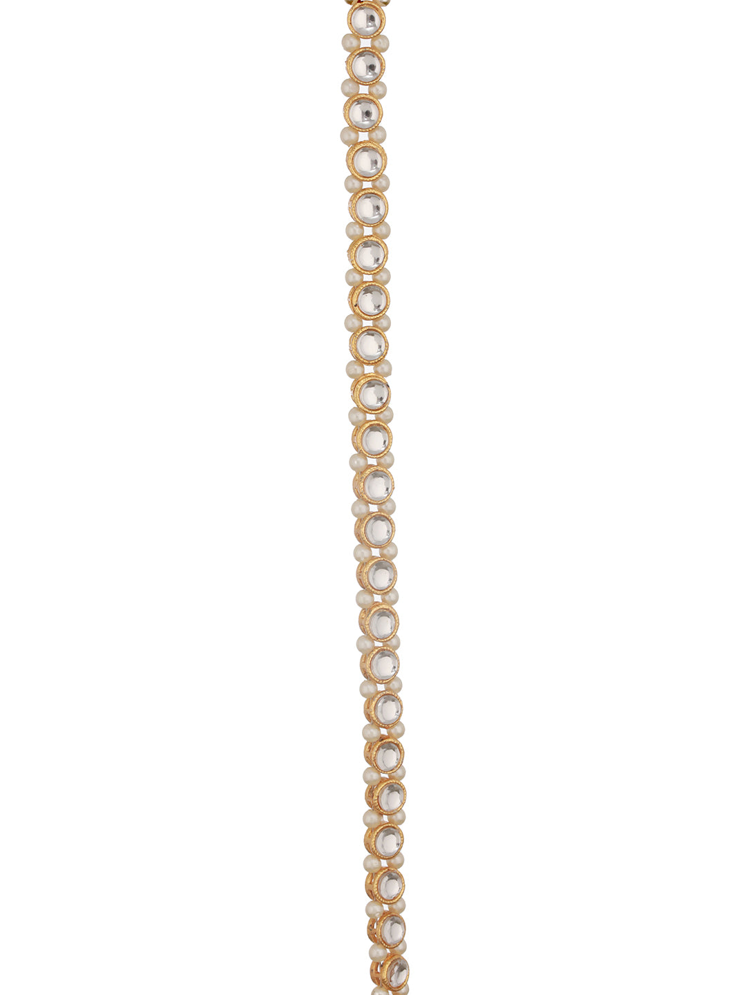 Jazz And Sizzle Gold Plated Pearl Beaded Floral Waist Belt
