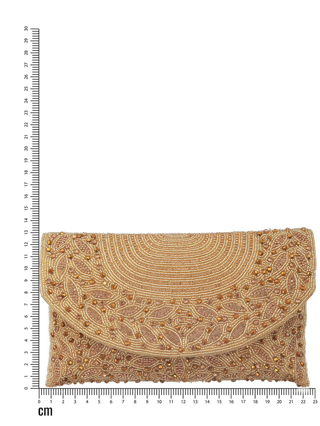 Jazz And Sizzle Golden Sequin Work Beaded Clutch Bag