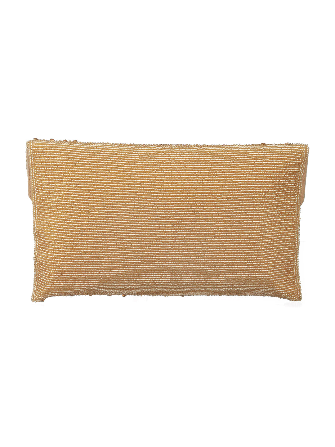 Jazz And Sizzle Golden Sequin Work Beaded Clutch Bag