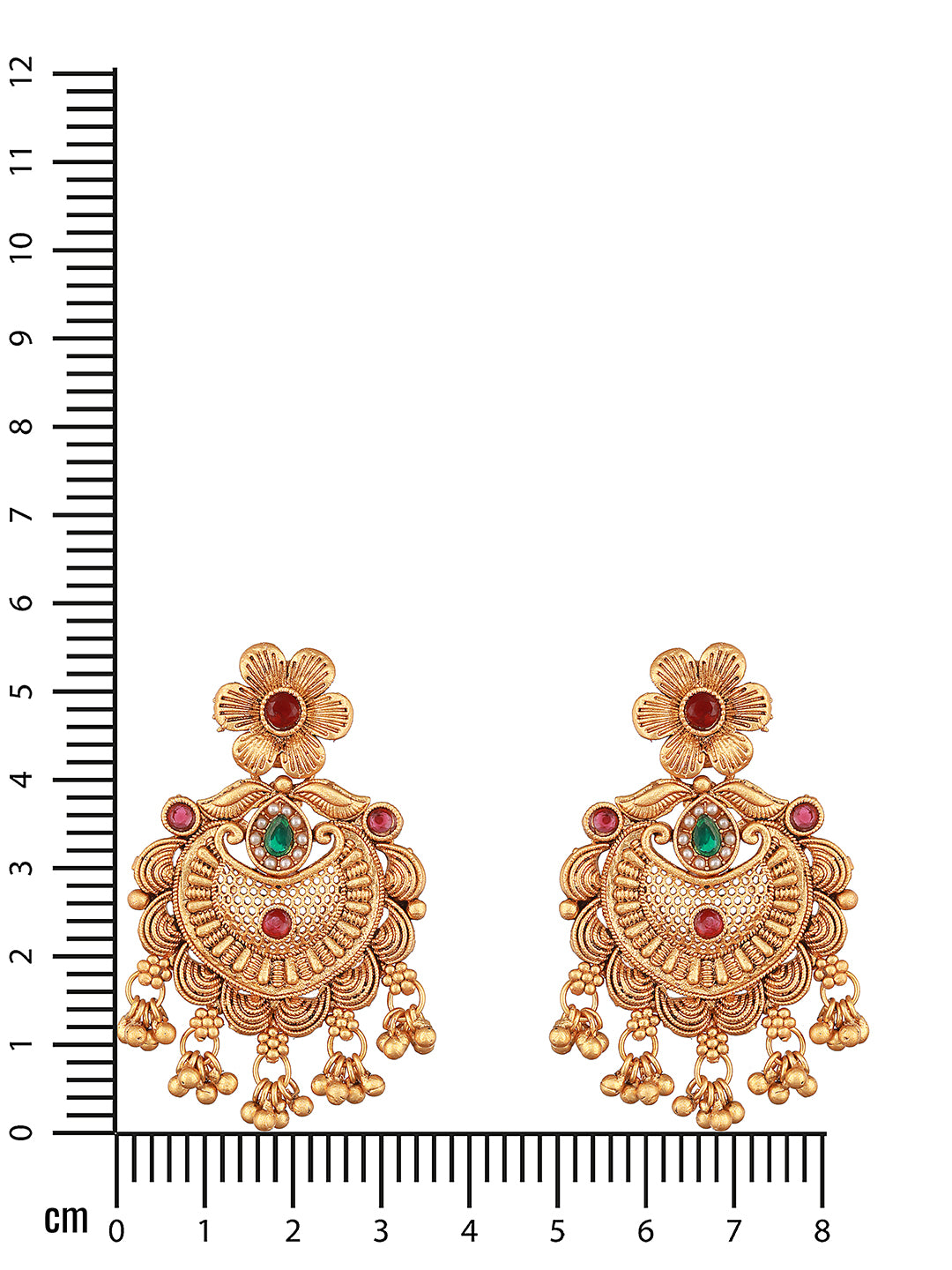 Gold-Toned Contemporary Jhumkas Earrings - Jazzandsizzle