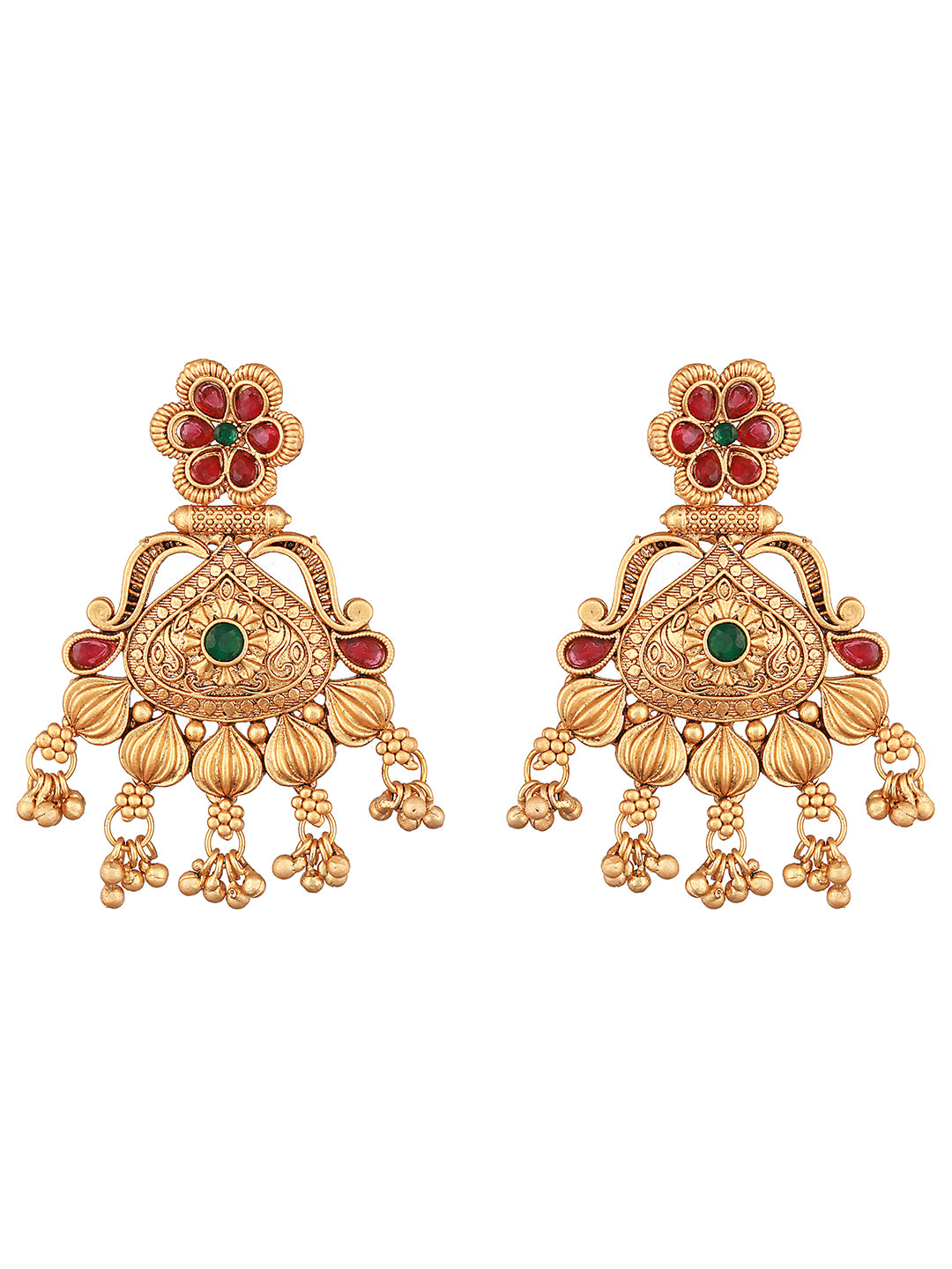 Gold-Toned Classic Jhumkas Earrings - Jazzandsizzle