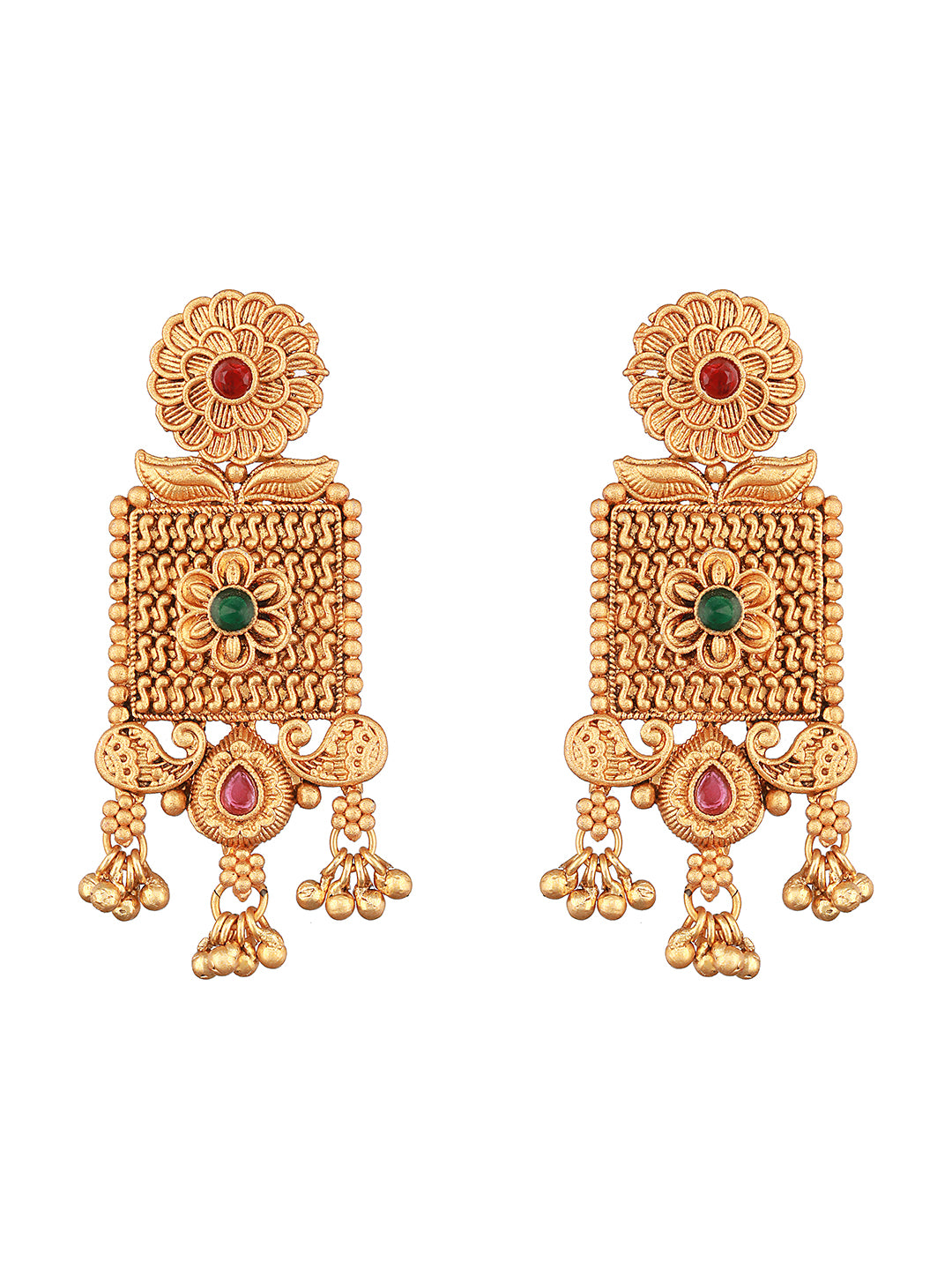 Gold-Toned Classic Drop Earrings - Jazzandsizzle