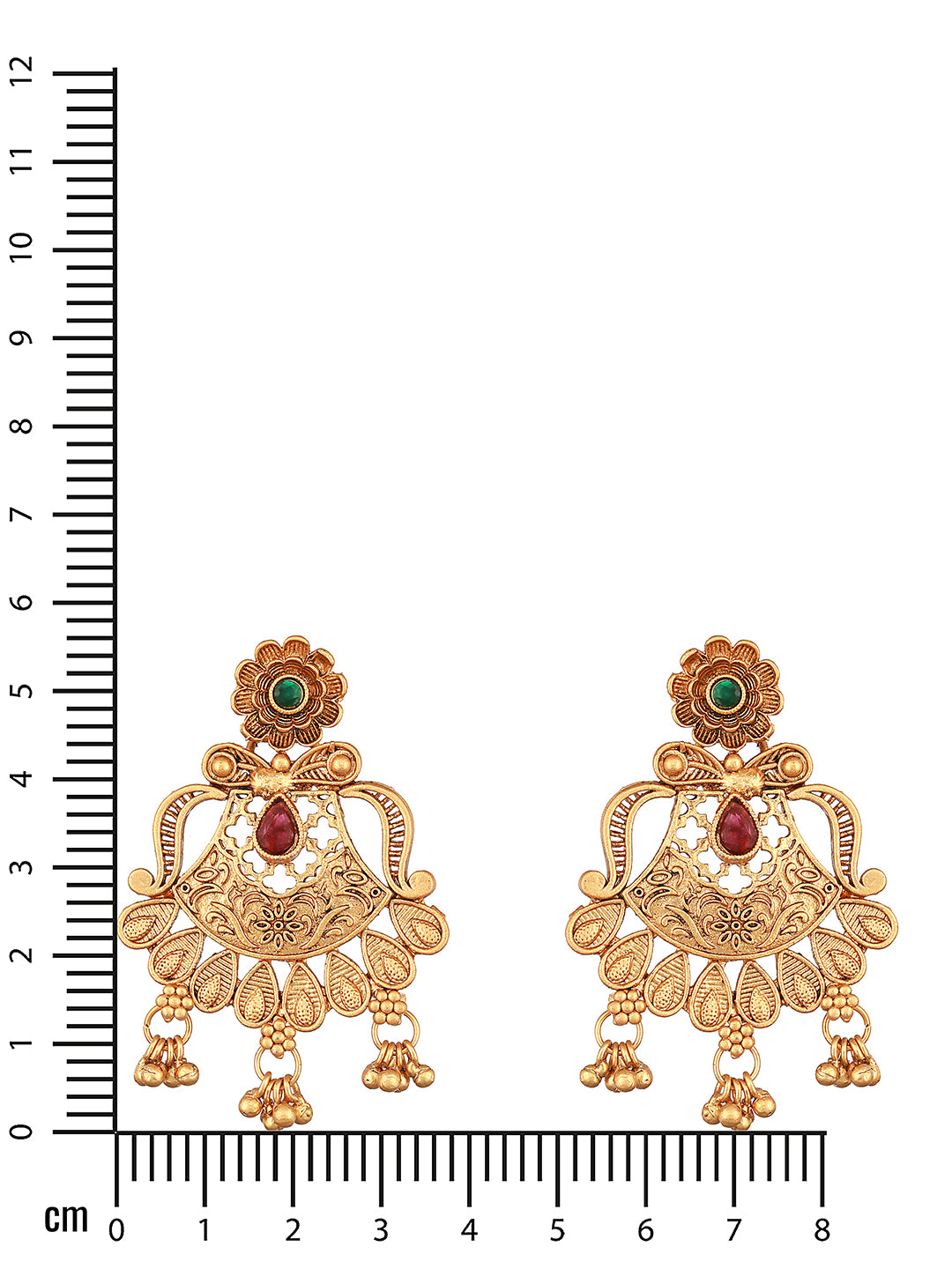 Gold-Toned Contemporary Studs Earrings - Jazzandsizzle