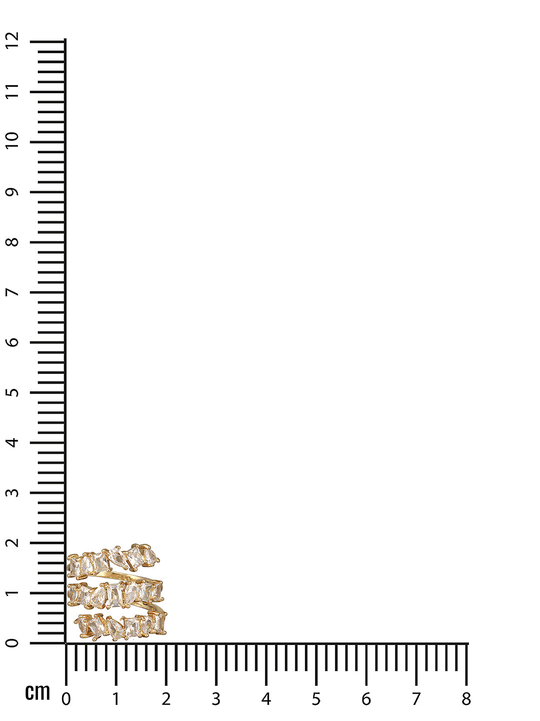 Gold-Plated CZ-Studded & Layered Adjustable Finger Ring - Jazzandsizzle