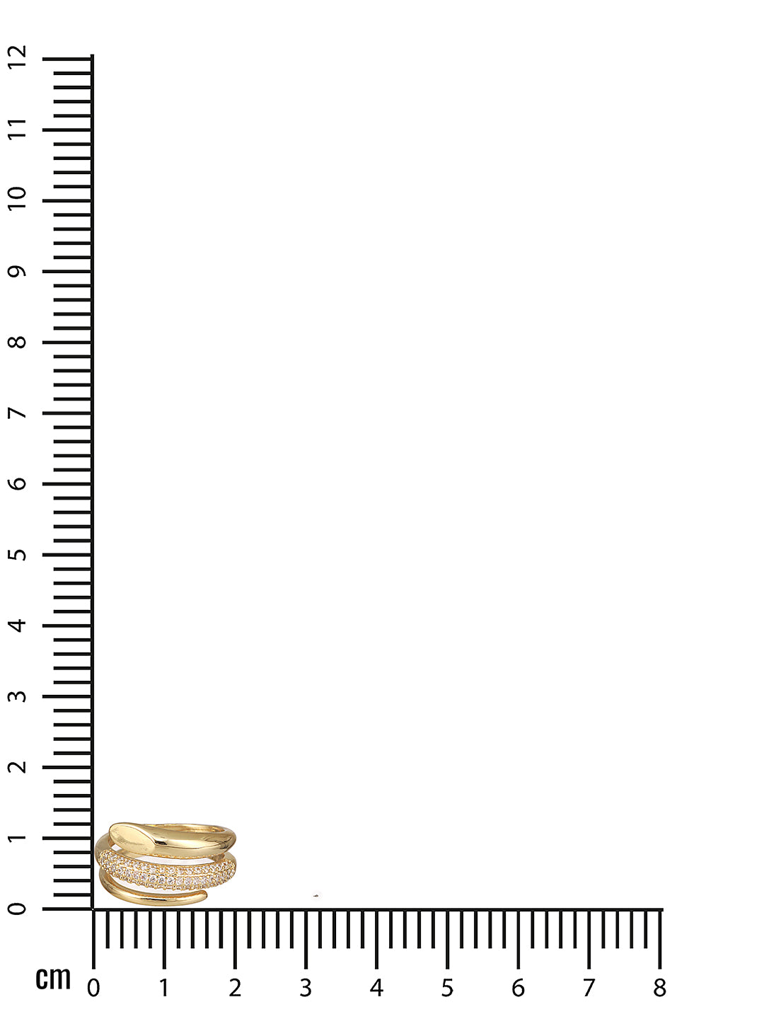 Gold-Plated AD-Studded Adjustable Finger Ring - Jazzandsizzle