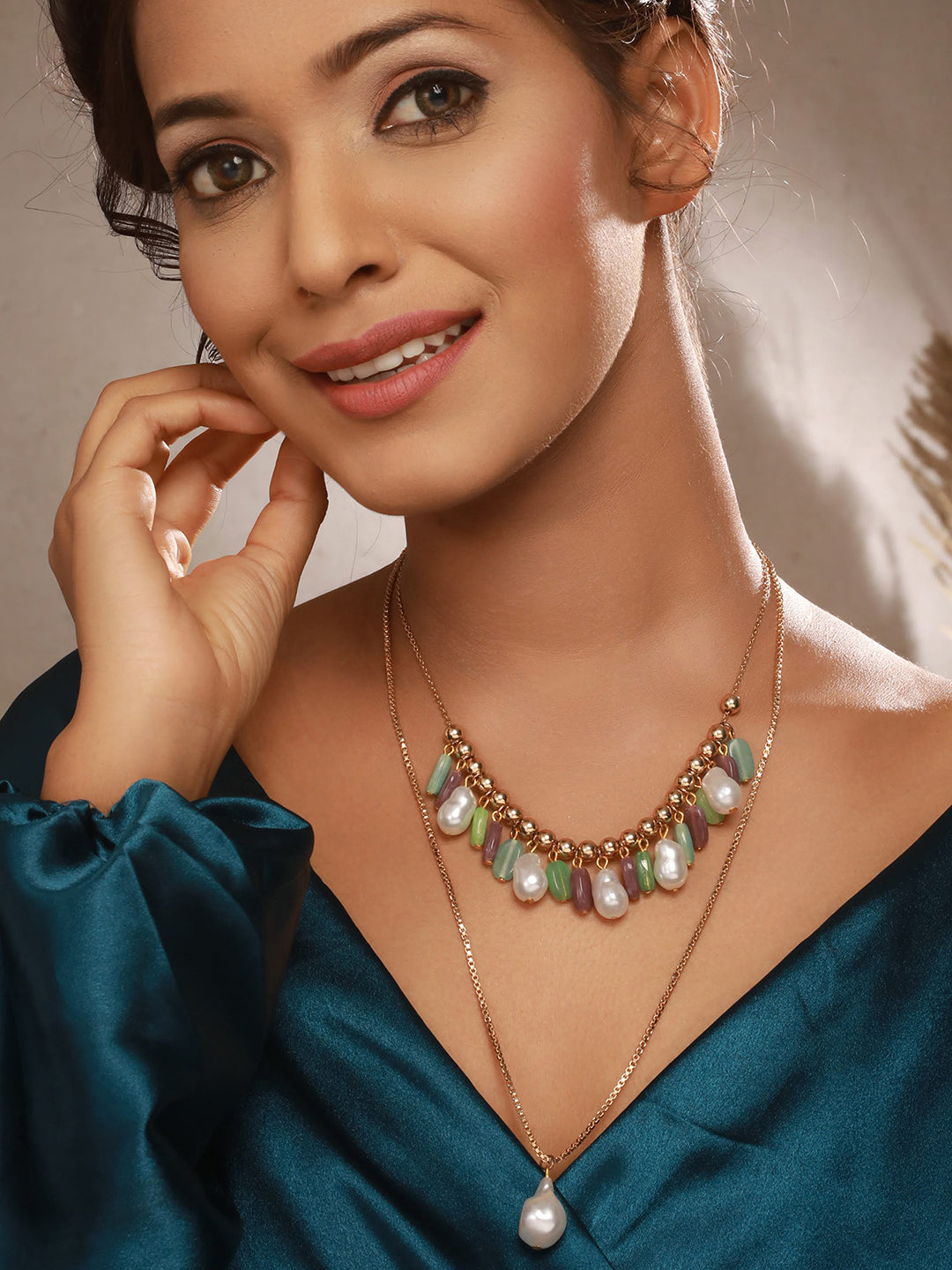 Gold-Plated Layered Necklace - Jazzandsizzle