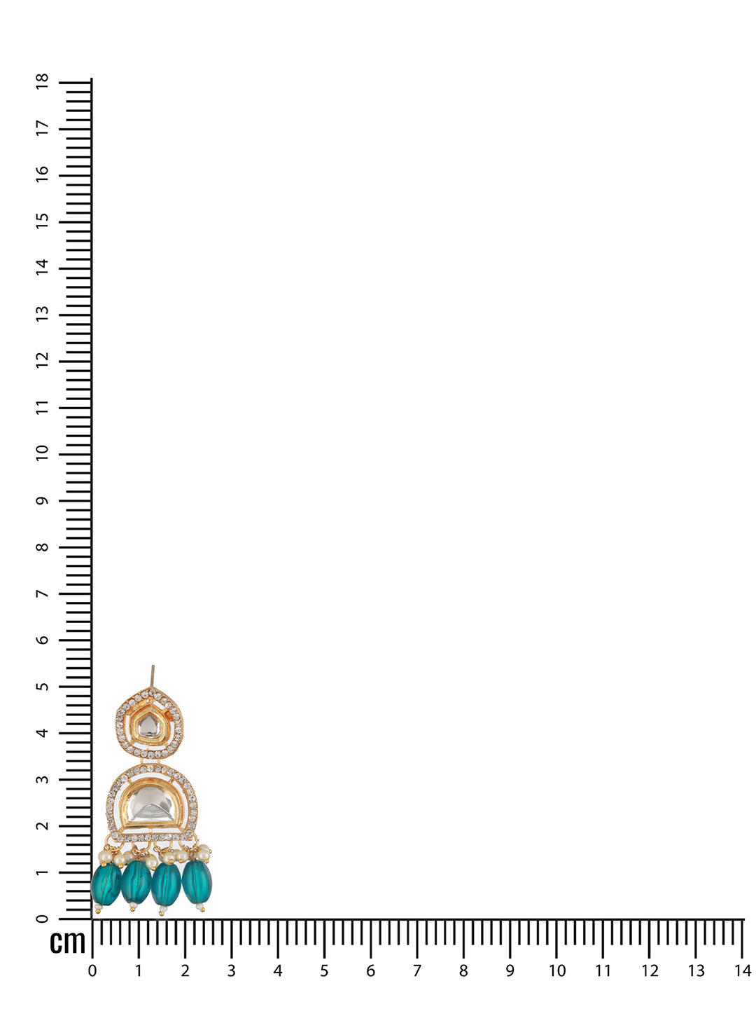 Jazz And Sizzle Gold-Plated Kundan & CZ Studded Drop Earrings